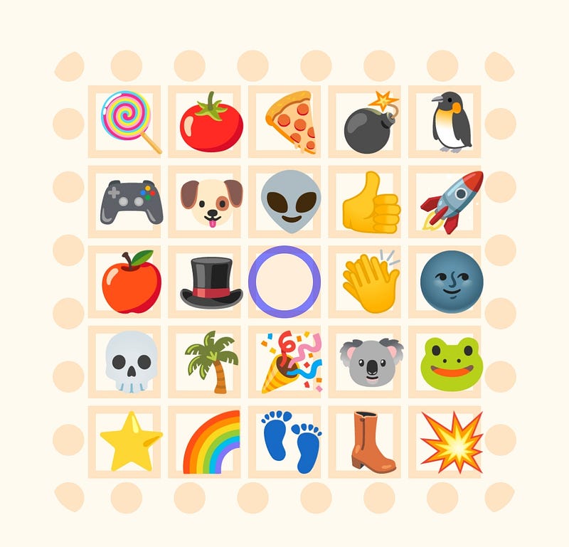 Screenshot of Emoji Bingo