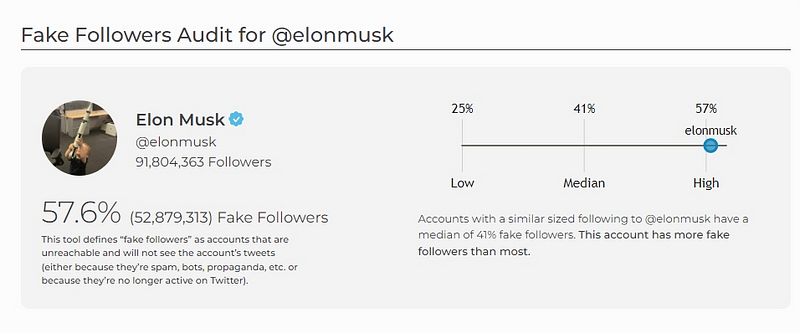 Elon Musk's Twitter follower analysis