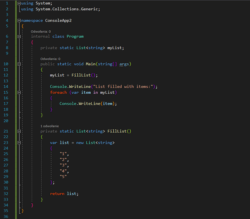 Visual Studio comparison screenshot