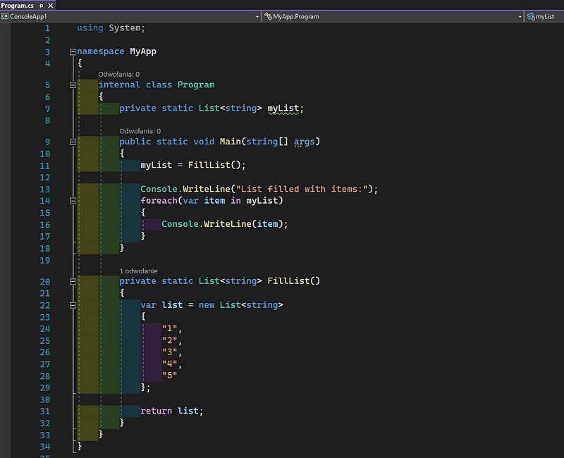 Rainbow indents in code