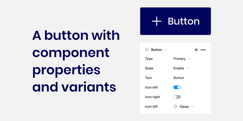 Overview of button design in Figma