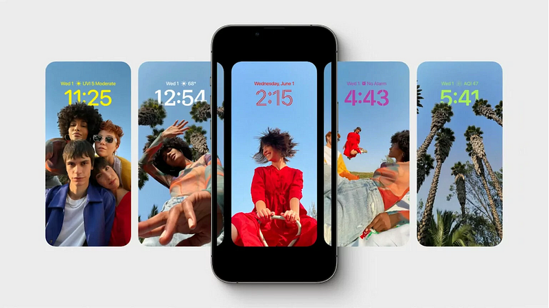 Customized iOS 16 lock screen with widgets