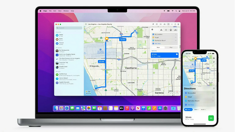 New route planning features in Apple Maps