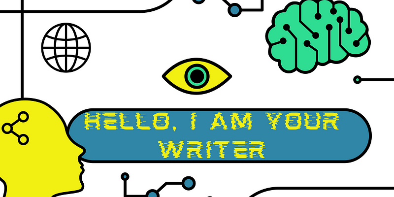 Illustration of AI-generated content in writing