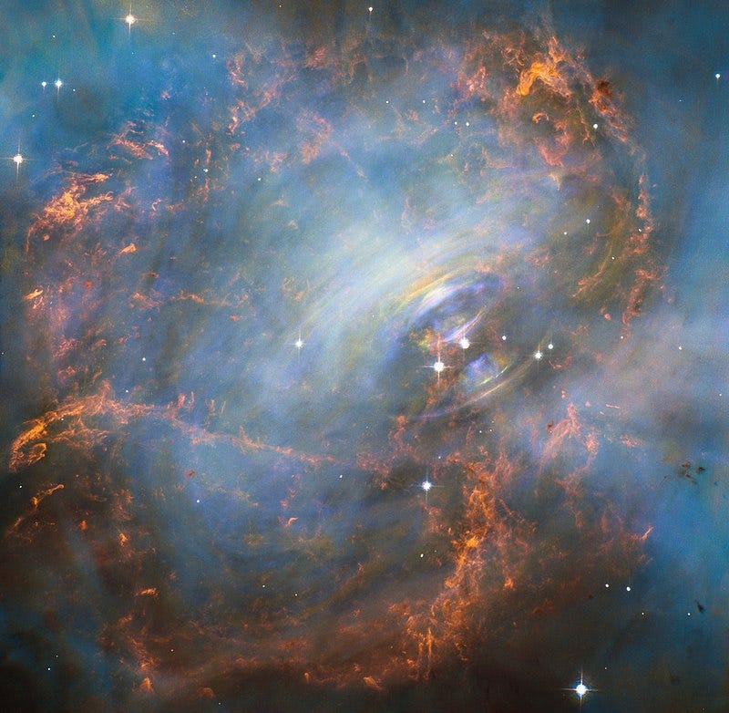 Neutron star within the Crab Nebula