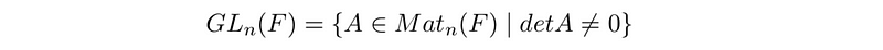 General linear group representation