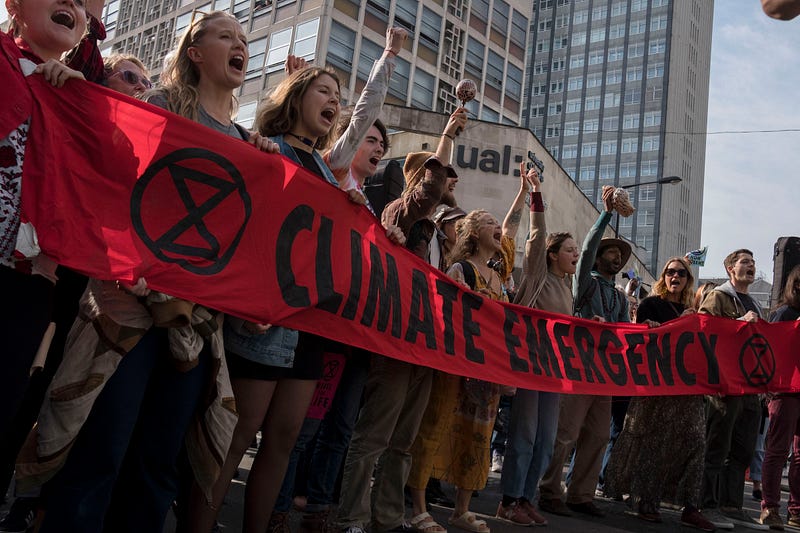 Protest against climate change and biodiversity loss