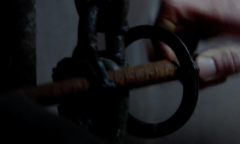 Breaking a chain using handcuffs