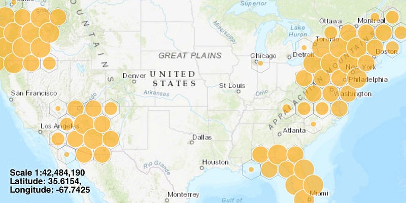 Visualization of invasive species across the U.S.