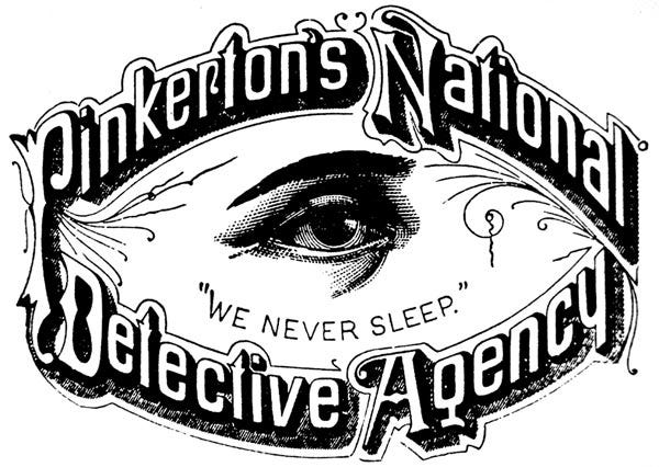 Pinkerton Agency logo and historical significance