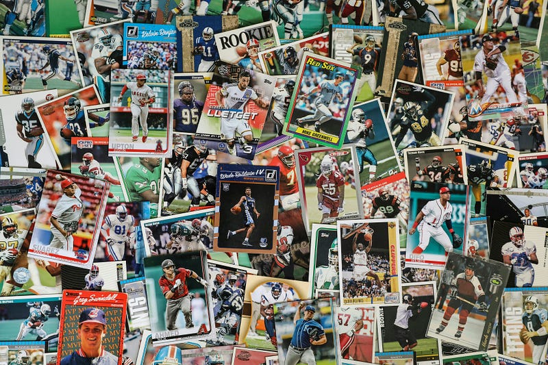 Vintage sports cards collection