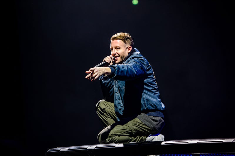 Macklemore celebrating sobriety