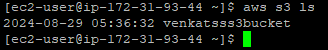 Listing S3 buckets using AWS CLI