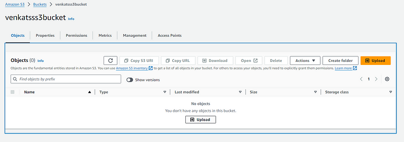 Uploading files to S3 bucket