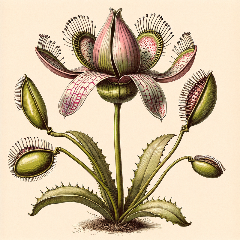 Botanical illustration of a unique plant