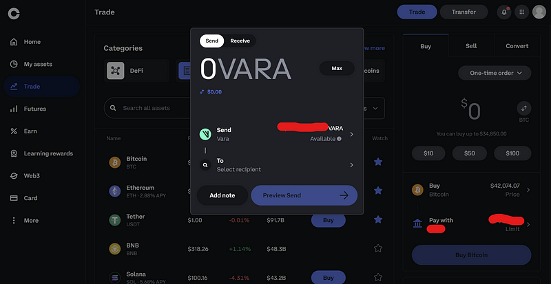 Block explorer transaction details