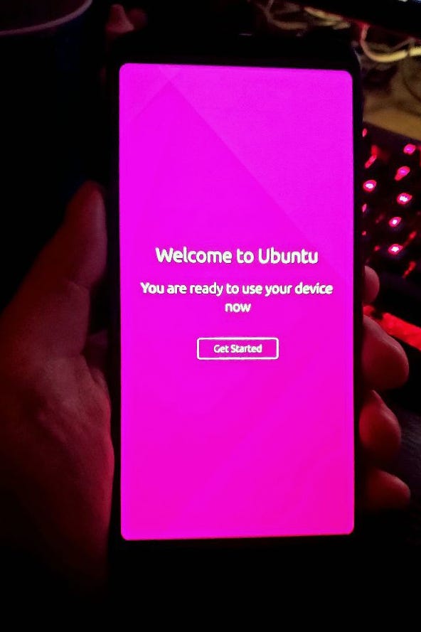 Ubuntu Touch on a smartphone