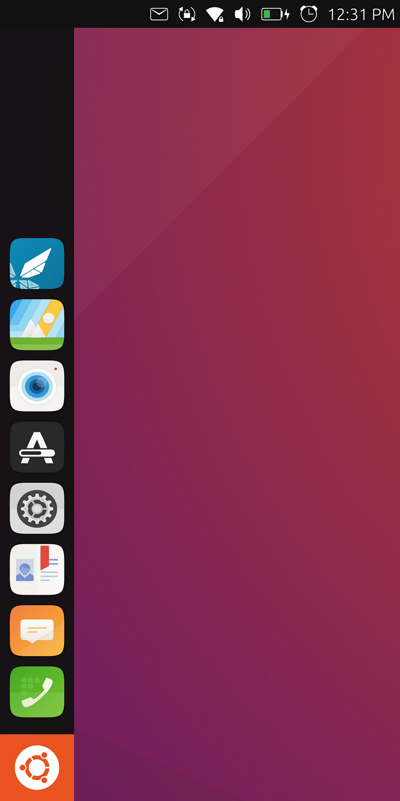 Default Ubuntu Touch interface