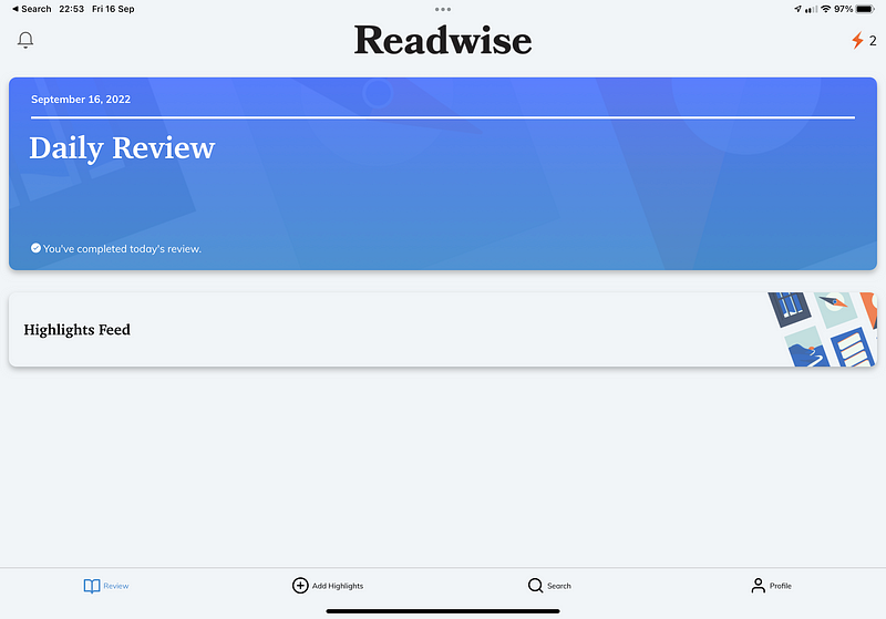 Readwise Highlighting App