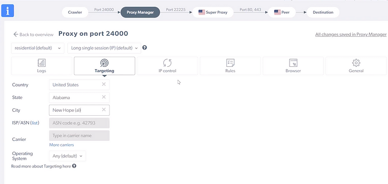 Bright Data Proxy Management Interface