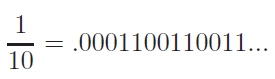 Binary Representation of 1/10