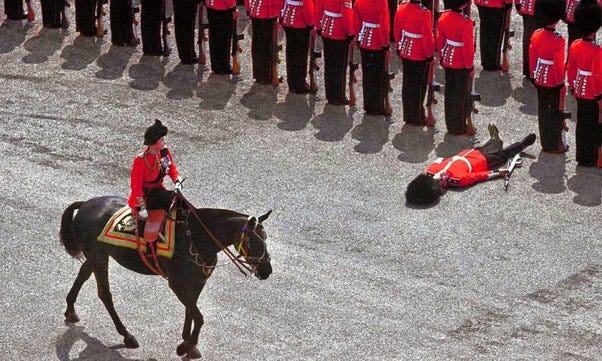 Queen Elizabeth II during the Trooping the Colour parade