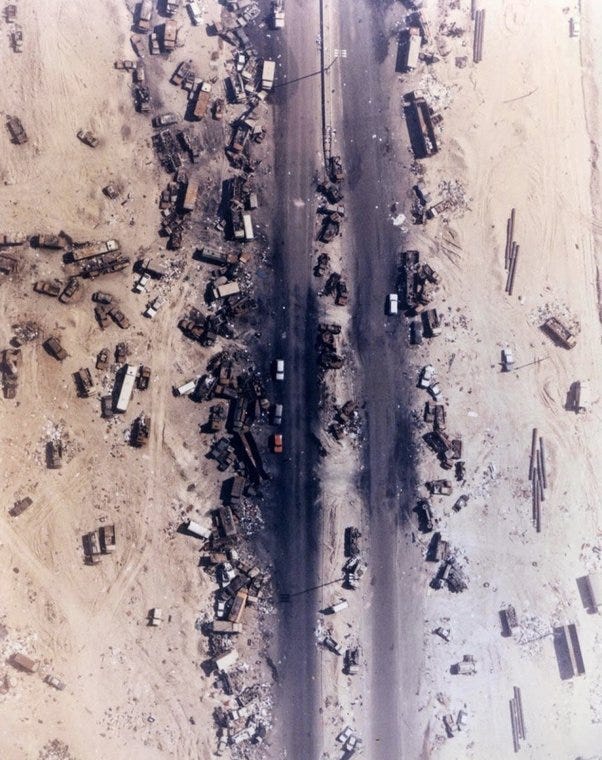 Aftermath of the Highway of Death