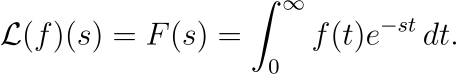 Mathematical representation of the Laplace Transform