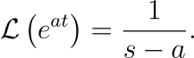 Exponential function Laplace Transform