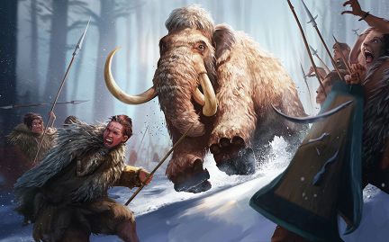 Mammoth Steppe Ecosystem Illustration