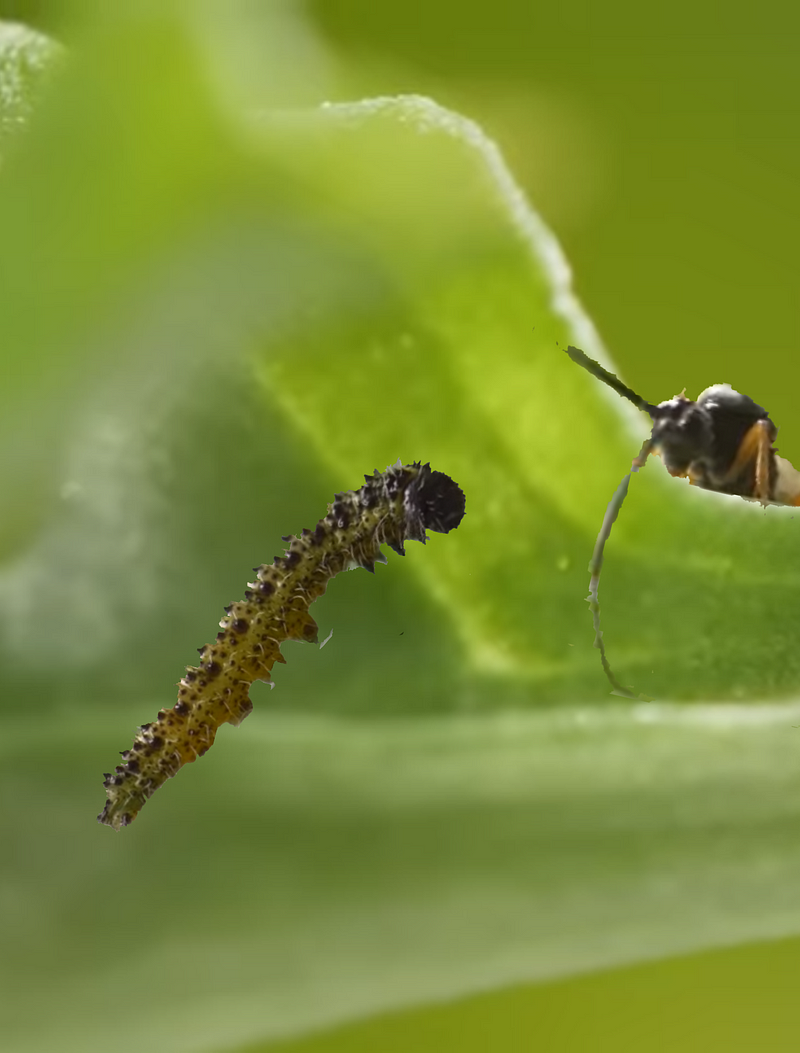 Cabbage White Butterfly and its natural enemy