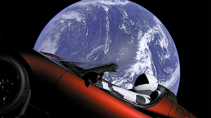 Tesla Roadster in Space