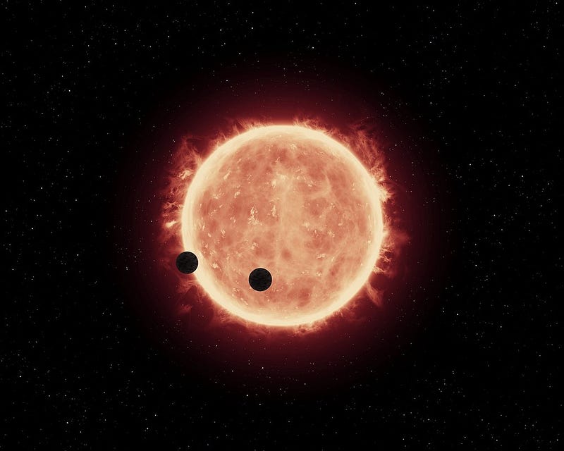 Artistic interpretation of the TRAPPIST-1 system